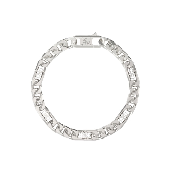 GUESS 8mm 4G Logo Mariner Curb Chain Bracelet