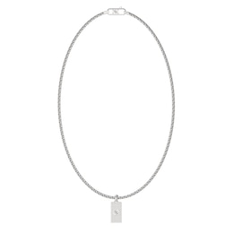 GUESS 26" 4G Logo Pavé Tag Pendant Necklace