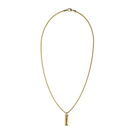 Guess True Spirit Men's Black Crystal Pendant Gold Chain Necklace 26"