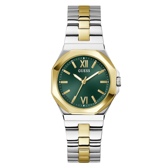 Guess Empress Women's Green Dial & Two-Tone Stainless Steel Bracelet Watch