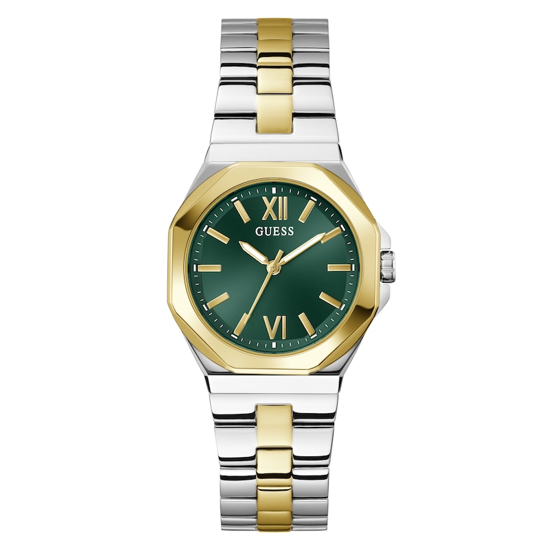 Main Image 1 of Guess Empress Women's Green Dial & Two-Tone Stainless Steel Bracelet Watch