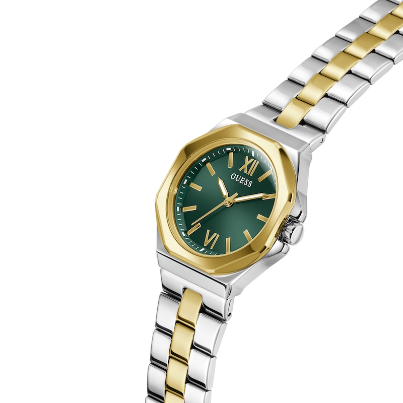 Main Image 4 of Guess Empress Women's Green Dial & Two-Tone Stainless Steel Bracelet Watch