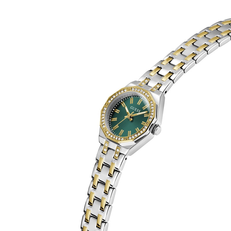 Main Image 4 of Guess Pixie Women's Green Dial & Two-Tone Stainless Steel Bracelet Watch