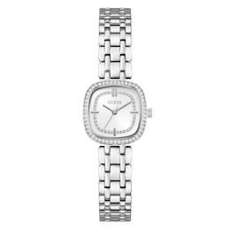 Guess Women's White Dial & Stainless Steel Bracelet Watch