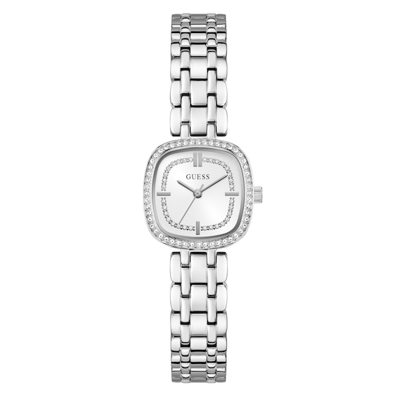 Guess Women's White Dial & Stainless Steel Bracelet Watch