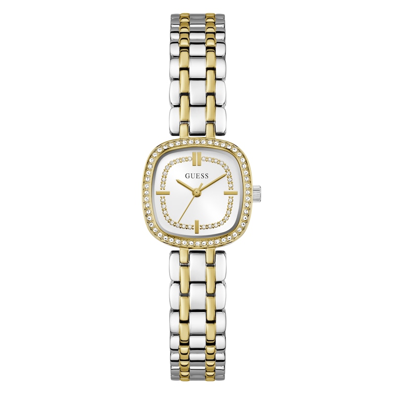 Main Image 1 of Guess Women's White Dial & Two-Tone Stainless Steel Bracelet Watch