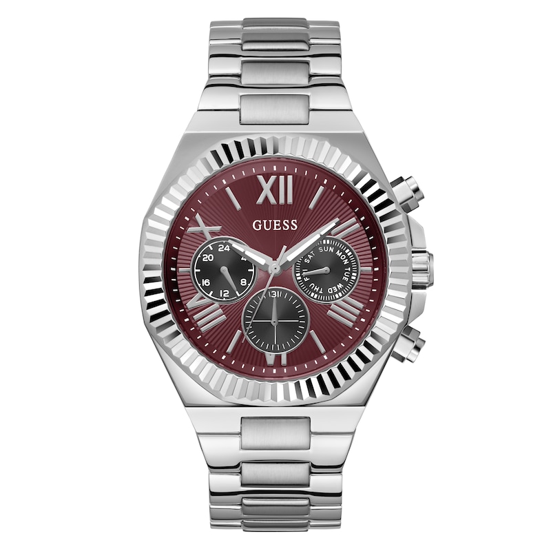 Main Image 1 of Guess Equity Men's Red Dial & Stainless Steel Bracelet Watch