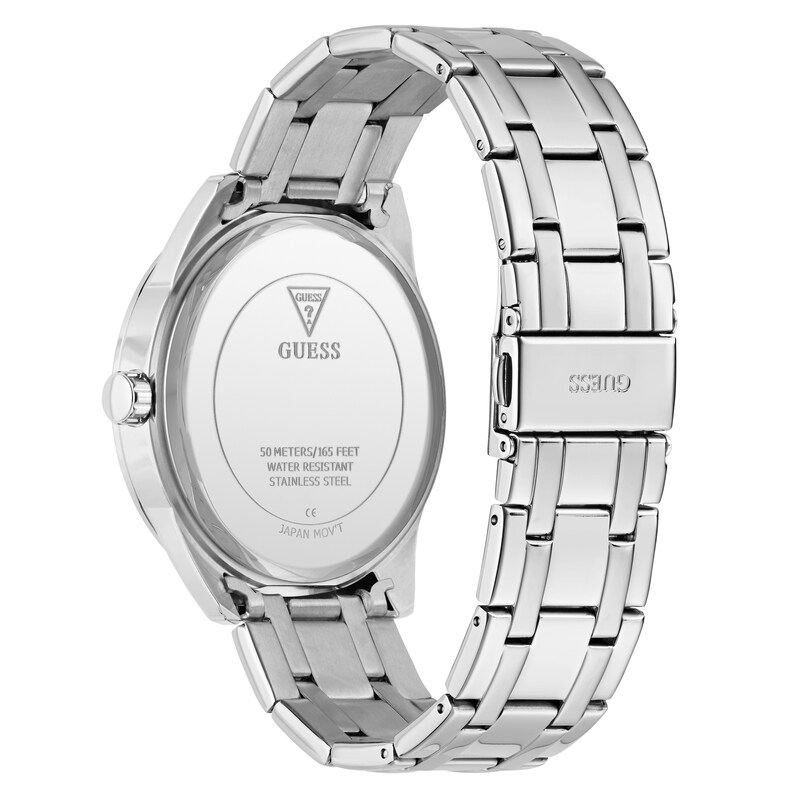 Main Image 5 of Guess Men's 44mm Blue Dial Interchangeable Stainless Steel Bracelet And Navy Silicone Strap Watch