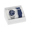Thumbnail Image 6 of Guess Men's 44mm Blue Dial Interchangeable Stainless Steel Bracelet And Navy Silicone Strap Watch