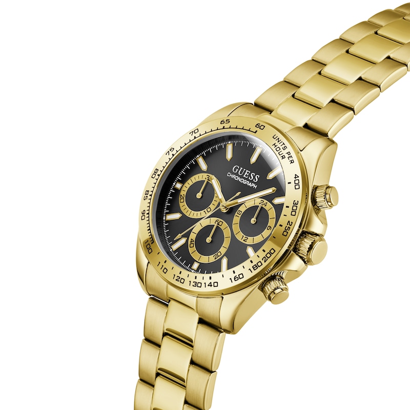 Main Image 4 of Guess Arthur Black Dial & Gold Tone Bracelet Watch