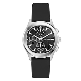 Guess Palmer Men's Black Dial & Silicone Strap Watch
