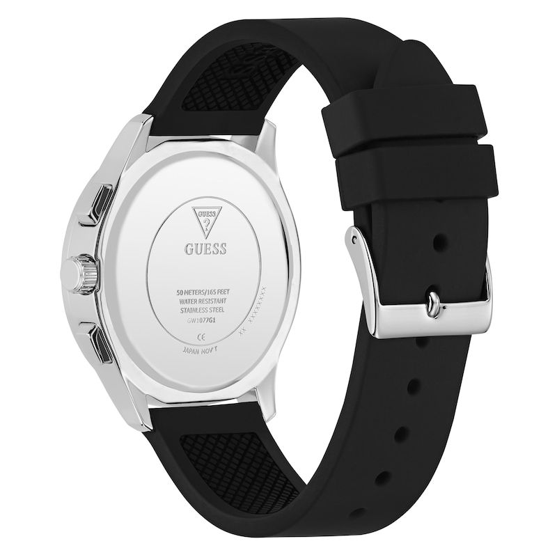 Main Image 3 of Guess Palmer Men's Black Dial & Silicone Strap Watch