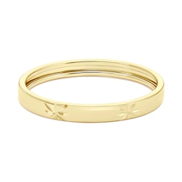 9ct Yellow Gold Diamond-Cut Stars Ring