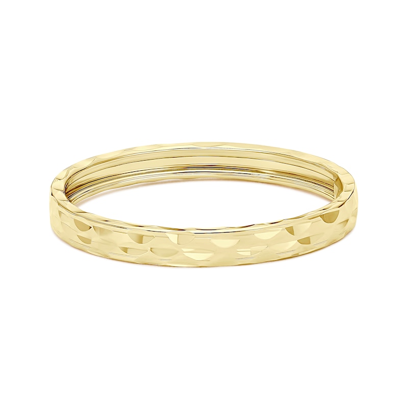 Main Image 1 of 9ct Yellow Gold Diamond Cut Ring