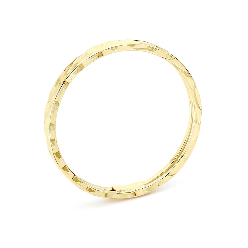 Main Image 3 of 9ct Yellow Gold Diamond Cut Ring