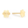 Thumbnail Image 1 of 9ct Yellow Gold Concertina Textured Flower Stud Earrings