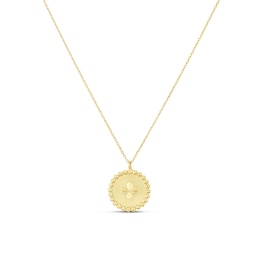 9ct Yellow Gold Circle Clover Motif Pendant