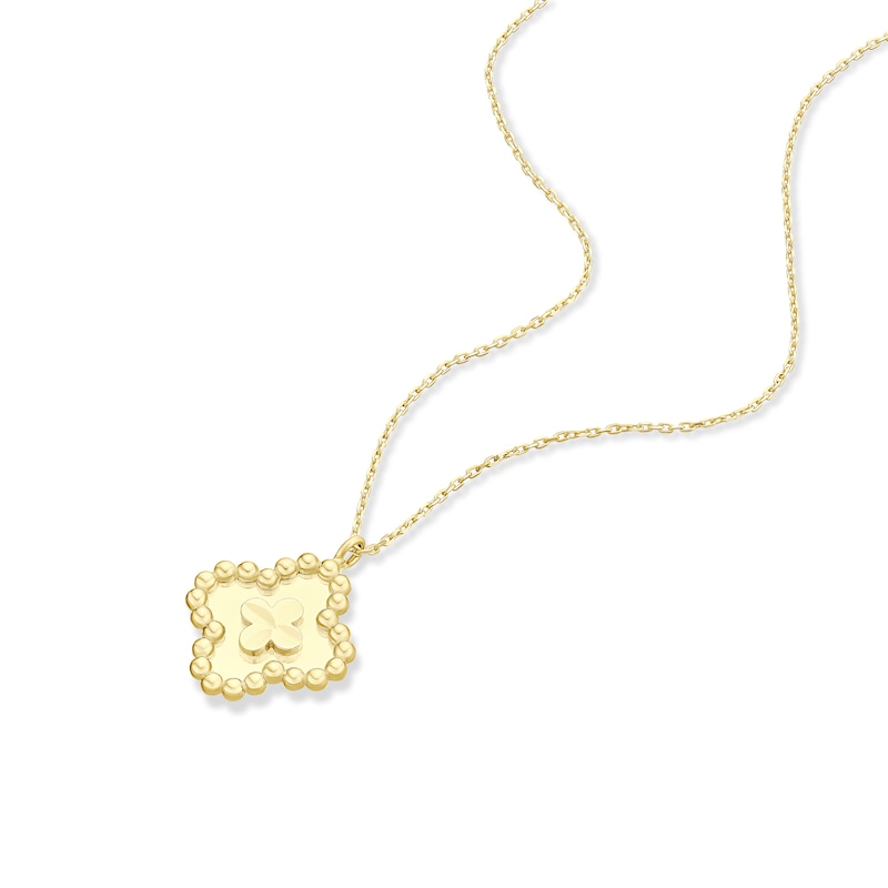 Main Image 2 of 9ct Yellow Gold Clover Motif Pendant
