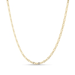9ct Yellow Gold Fancy Concaved Link Chain Necklace