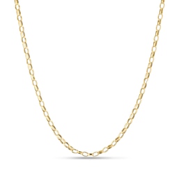 9ct Yellow Gold Hollow Concave Belcher Chain Necklace 17"