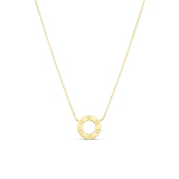 9ct Yellow Gold Circle Screw Motif Necklace