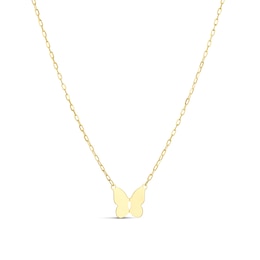 9ct Yellow Gold Butterfly Necklace