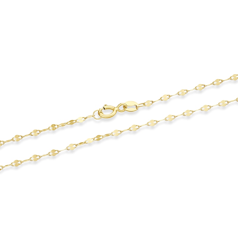 Main Image 3 of 9ct Yellow Gold Fancy Chain Bar Lariat Necklace