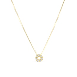 9ct Yellow Gold Cubic Zirconia Circle Necklace