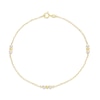 Thumbnail Image 1 of 9ct Yellow Gold Freshwater Pearl Gold Bead Station Bracelet