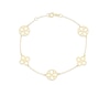 Thumbnail Image 1 of 9ct Yellow Gold Cut Out Clover Motif Bracelet