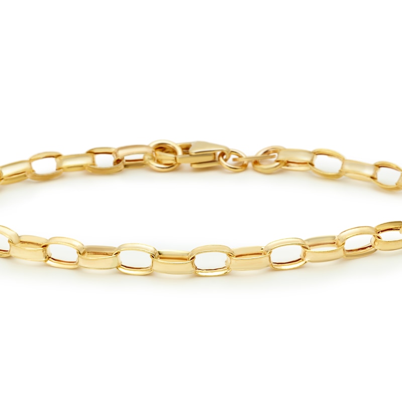 Main Image 2 of 9ct Yellow Gold Hollow Concave Belcher Bracelet 7.25"