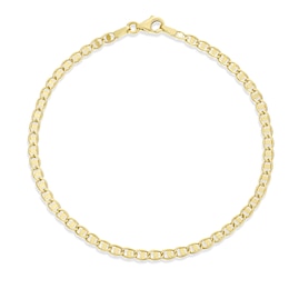 9ct Yellow Gold Circle Link Disc Chain Bracelet