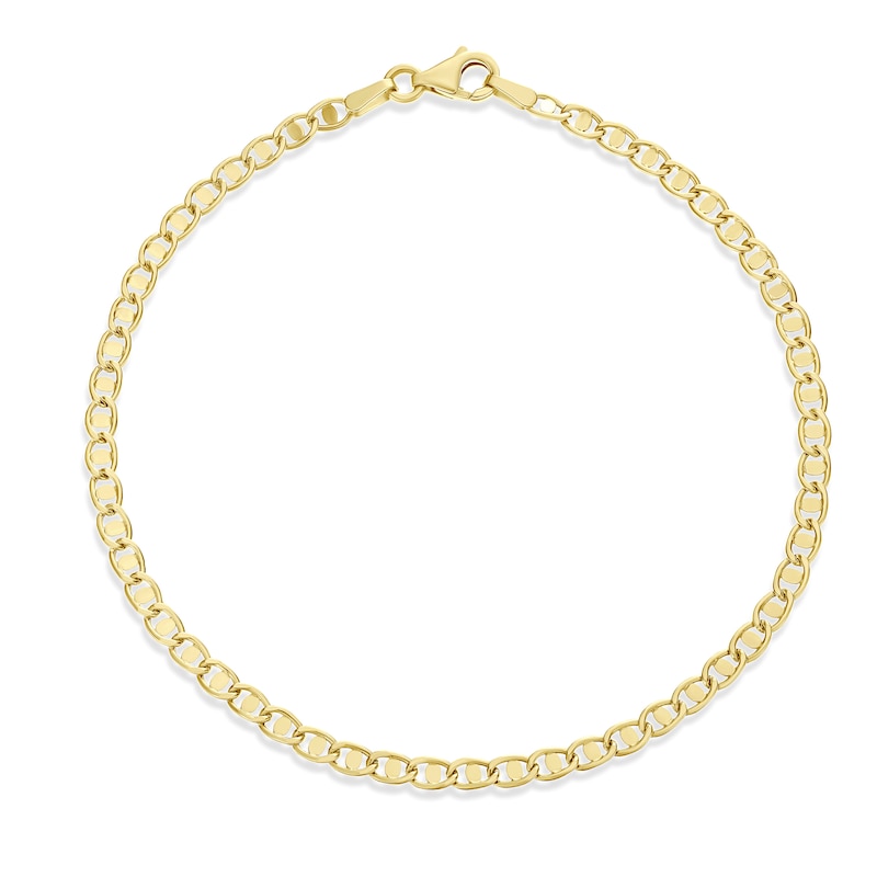 Main Image 1 of 9ct Yellow Gold Circle Link Disc Chain Bracelet