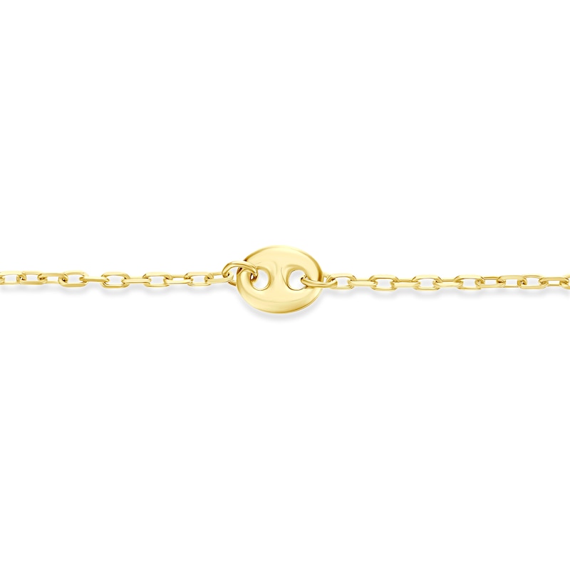 Main Image 2 of 9ct Yellow Gold Oval Motif Chain Bracelet