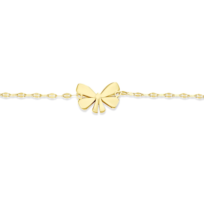Main Image 2 of 9ct Yellow Gold Bow Chain Bracelet