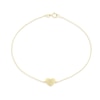 Thumbnail Image 1 of 9ct Yellow Gold Concertina Heart Station Chain Bracelet