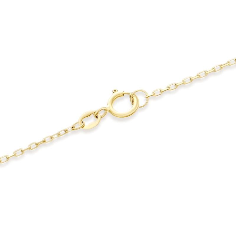 Main Image 3 of 9ct Yellow Gold Concertina Heart Station Chain Bracelet