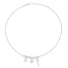 Thumbnail Image 2 of Sterling Silver Clover, Key & Cubic Zirconia Heart Charm Necklace