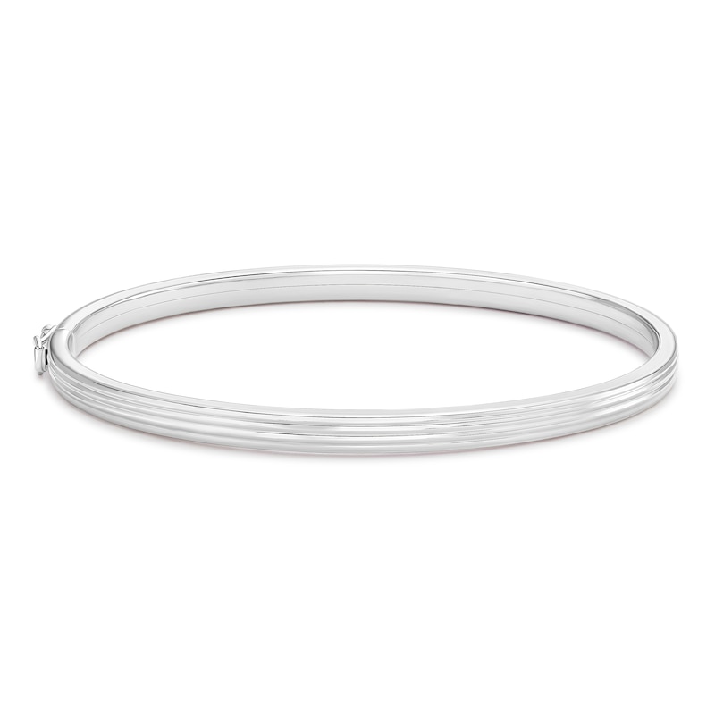 Main Image 1 of Sterling Silver Linear Textured Bangle