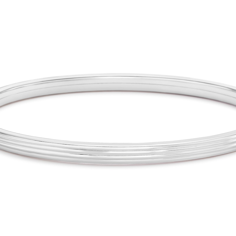 Main Image 2 of Sterling Silver Linear Textured Bangle