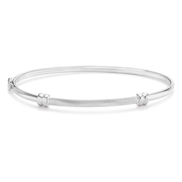 Sterling Silver Bar Detail Bangle