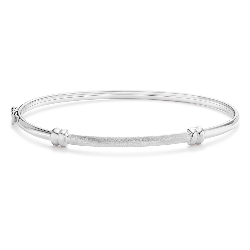 Main Image 1 of Sterling Silver Bar Detail Bangle