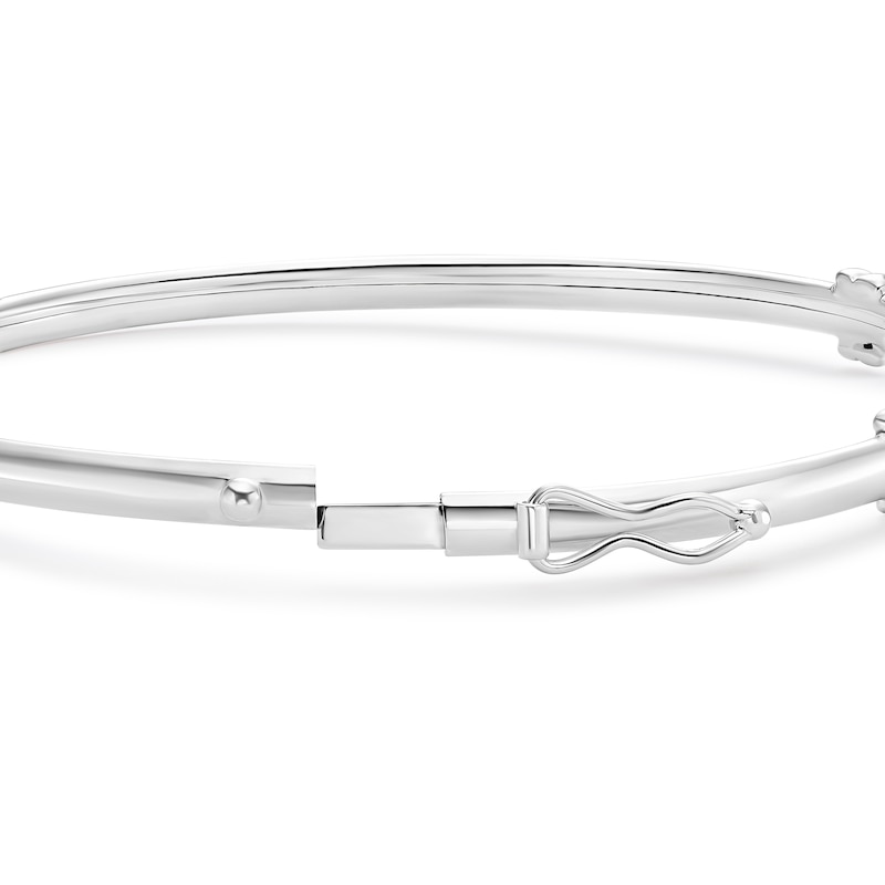 Main Image 3 of Sterling Silver Bar Detail Bangle