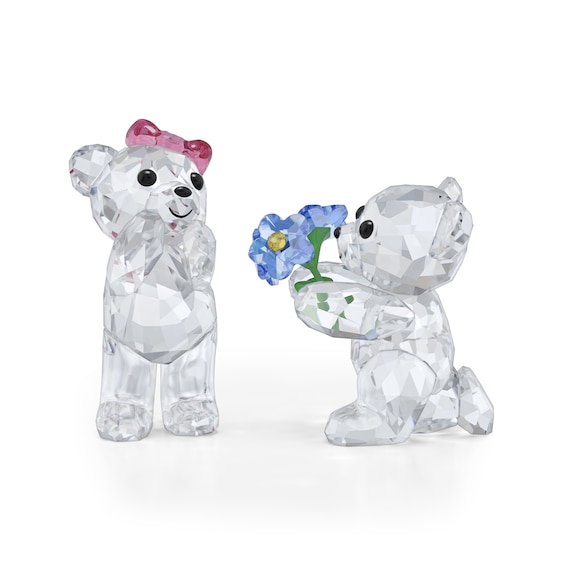 Swarovski Kris Bear I Adore You Two Piece Crystal Figurine Set