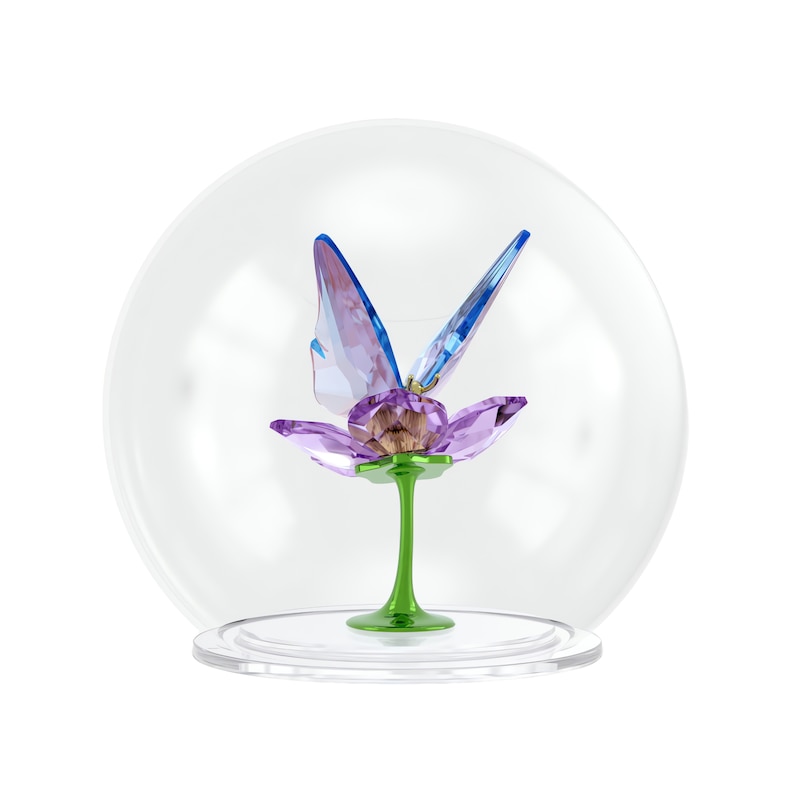 Main Image 3 of Swarovski Idyllia Glass Ball Crystal Butterfly and Flower Figurine