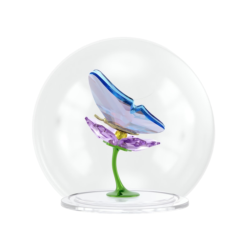 Main Image 4 of Swarovski Idyllia Glass Ball Crystal Butterfly and Flower Figurine