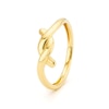 Thumbnail Image 2 of Sterling Silver Yellow Gold Plated Twist Knot Ring