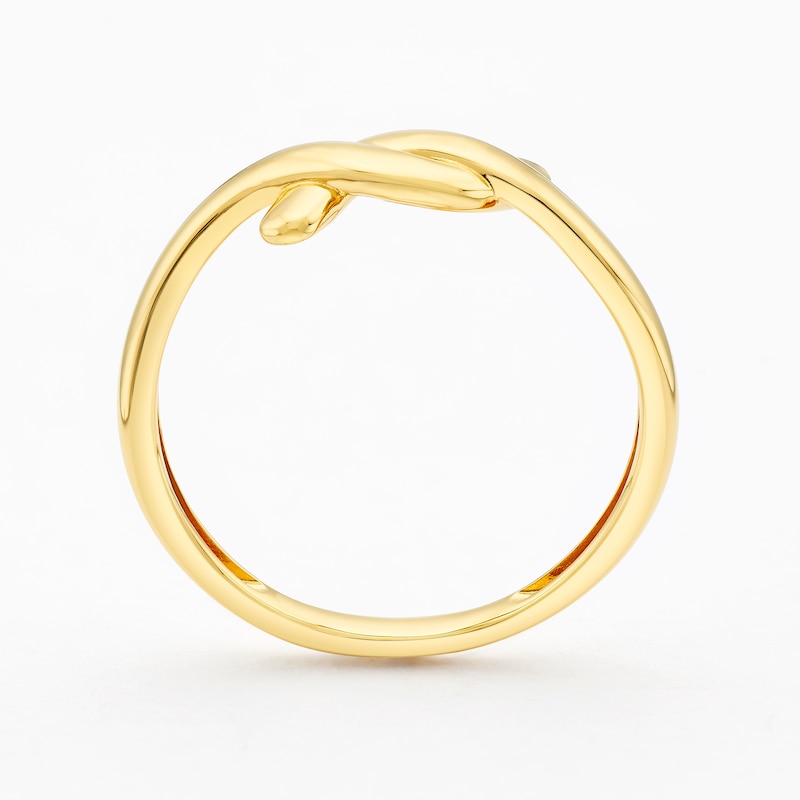 Main Image 3 of Sterling Silver Yellow Gold Plated Twist Knot Ring