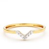 Thumbnail Image 1 of Sterling Silver Yellow Gold Plated Cubic Zirconia V Ring