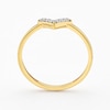 Thumbnail Image 3 of Sterling Silver Yellow Gold Plated Cubic Zirconia V Ring